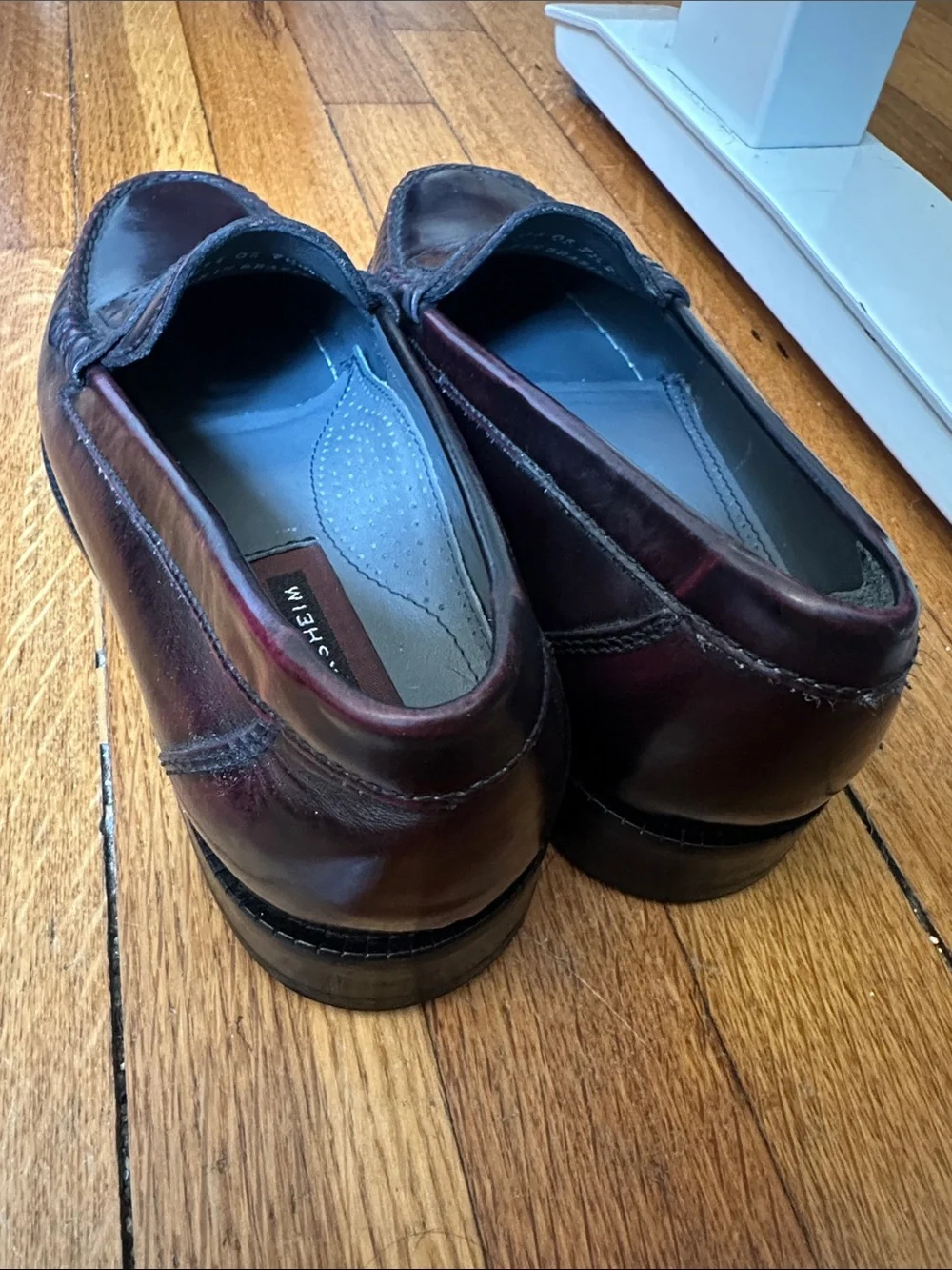 Florsheim Men’s Dark Burgundy Leather Penny Loafers